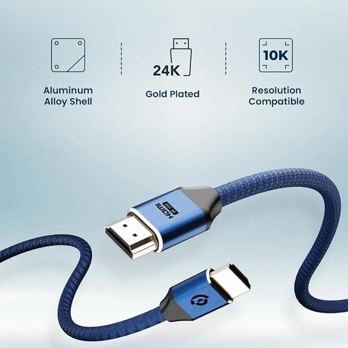 POWEROLOGY 8K HDMI CABLE 3M GREY PWHDC3M -GY - Image 3