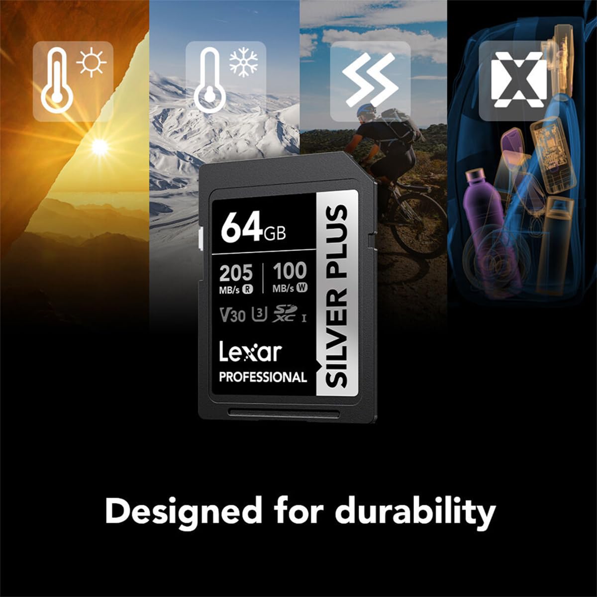 LEXAR PROFESSIONAL SILVER PLUS SDXC UHS-I CARDS 205MBPS-64GB LSDSIPL064G-BNNNG - Image 5