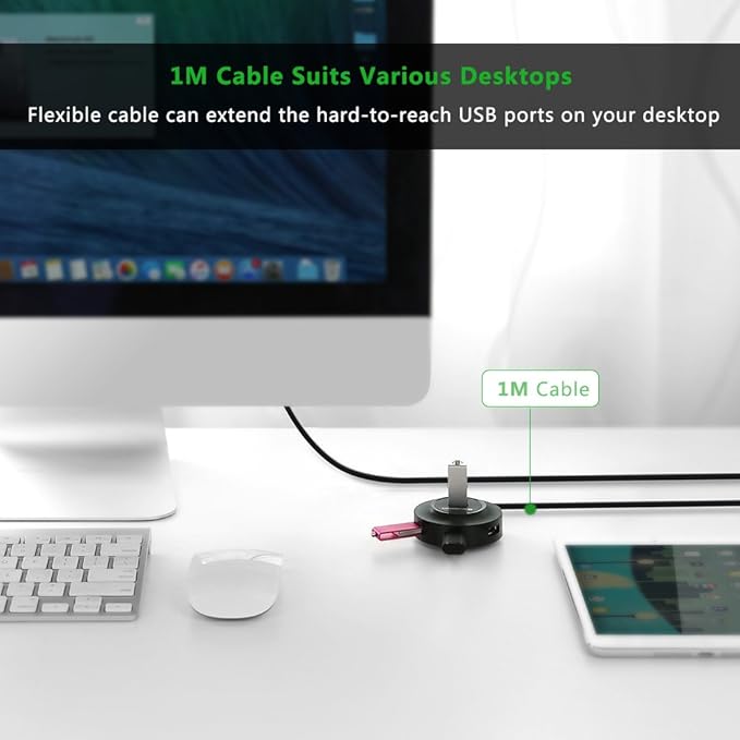 UGREEN USB 2.0 HUB 4 PORTS 1M BLACK 20277 - Image 7