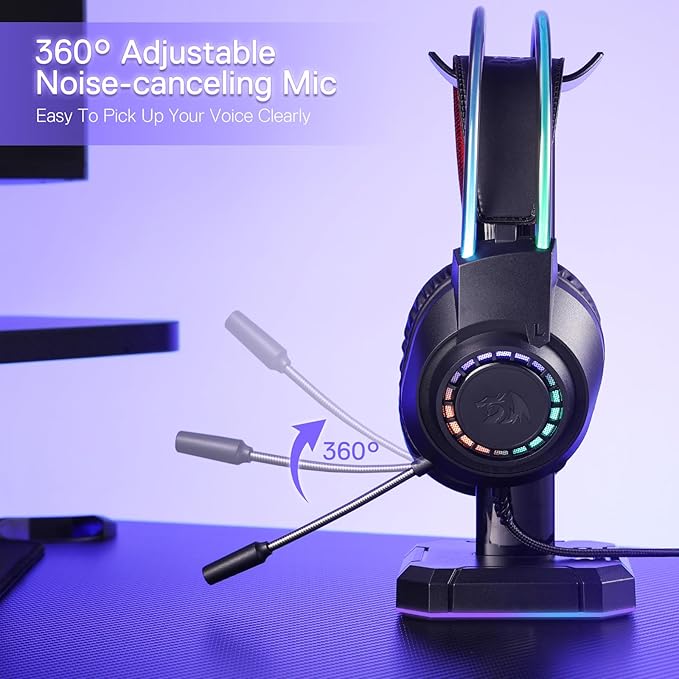 REDRAGON RGB SCREAM WIRED GAMING HEADSET BLACK H231 - Image 4