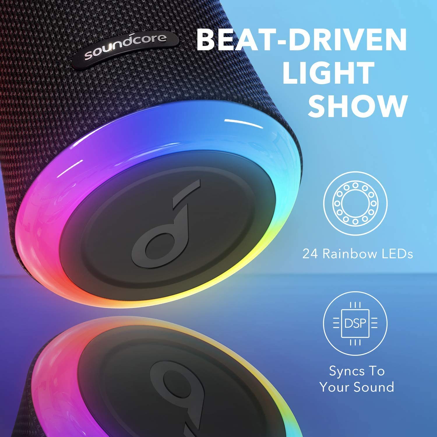 ANKER SOUNDCORE FLARE 2 SPEAKER BLACK BLUE A31650J1 - Image 3