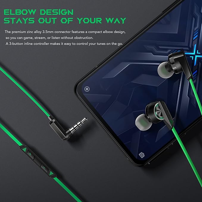 BLACK SHARK 3.5MM EARPHONE PRO GREEN BE10 - Image 4