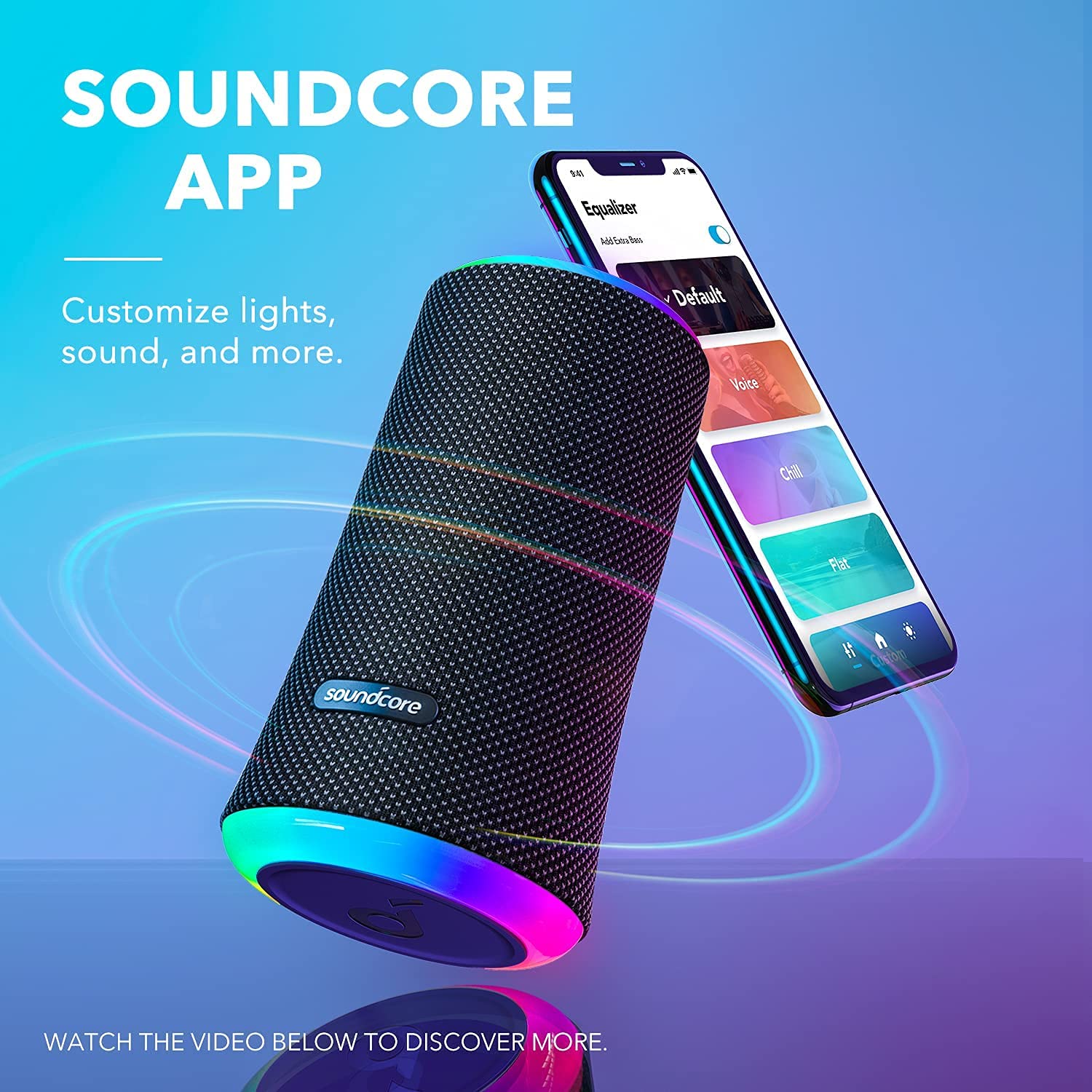 ANKER SOUNDCORE FLARE 2 SPEAKER BLACK BLUE A31650J1 - Image 2
