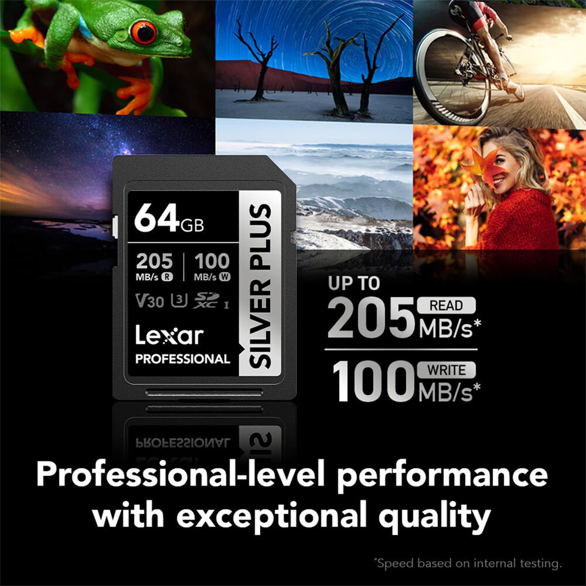 LEXAR PROFESSIONAL SILVER PLUS SDXC UHS-I CARDS 205MBPS-64GB LSDSIPL064G-BNNNG - Image 2