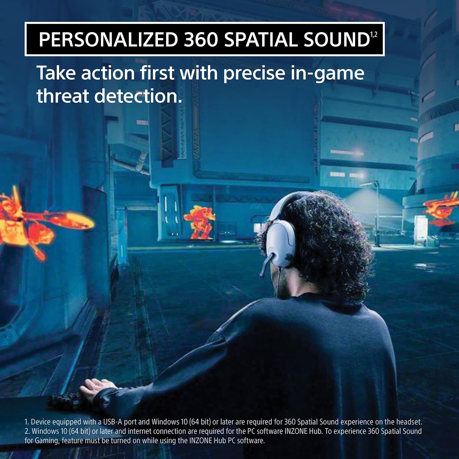 SONY INZONE H3 GAMING HEADSET PS5 WHITE MDR-G300 - Image 3