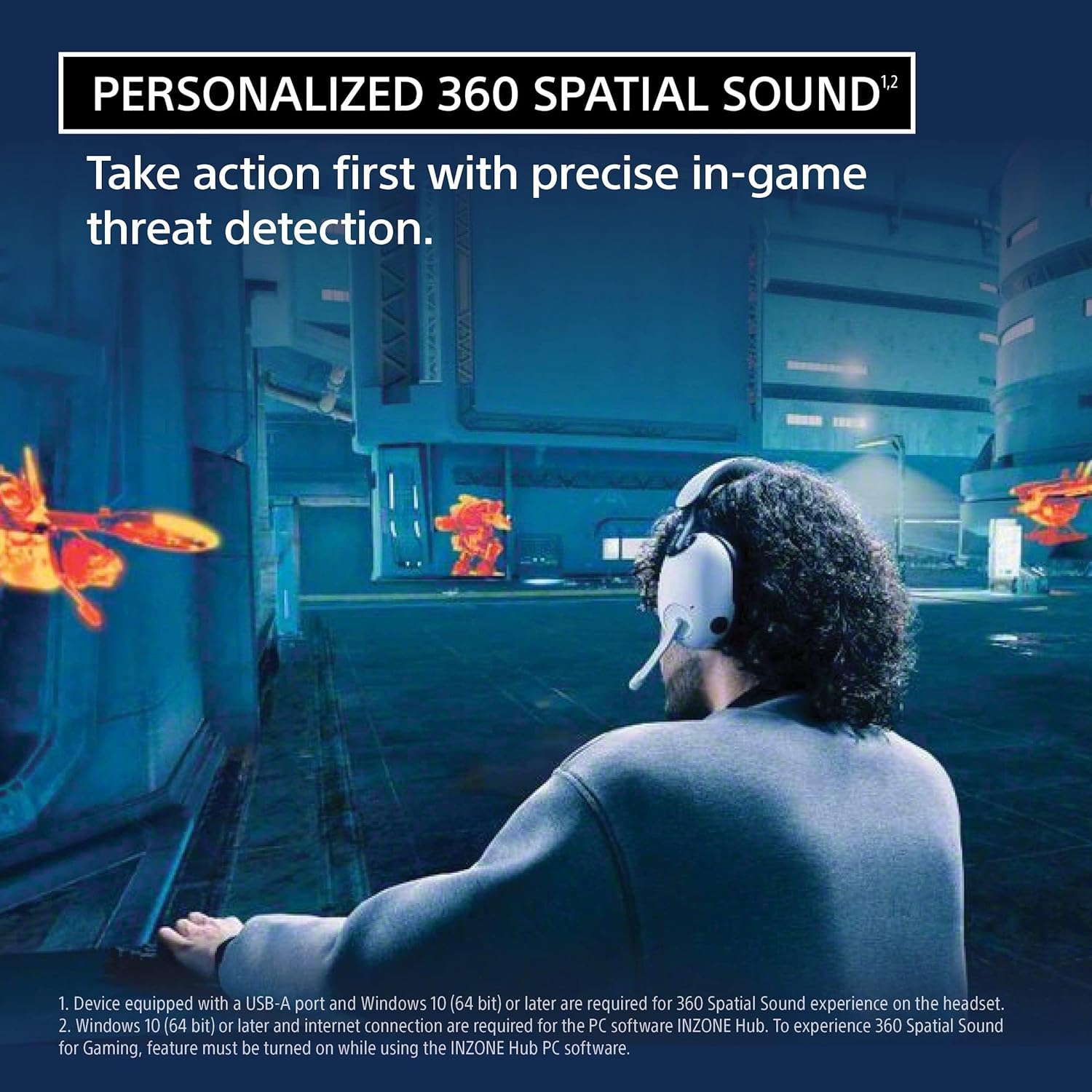 SONY INZONE H9 WIRELESS NOISE CANCELING GAMING HEADSET PS5 WHITE WH-G900N - Image 4