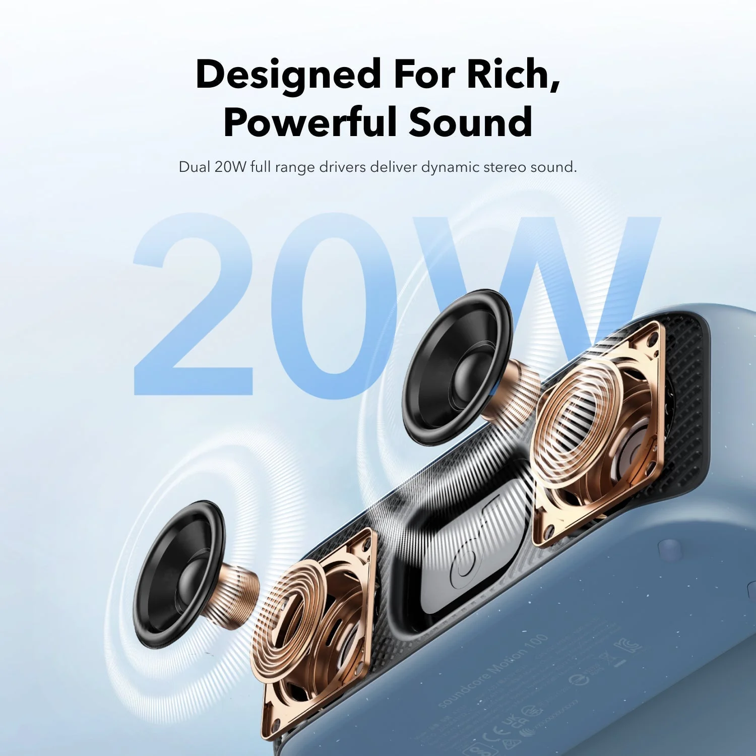 ANKER SOUNDCORE MOTION 100 SPEAKER BLUE A3133031 - Image 6
