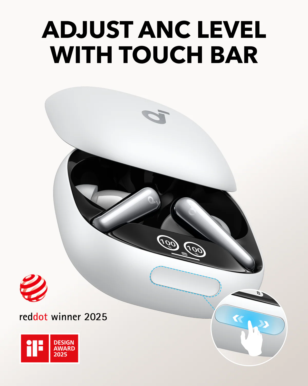 ANKER SOUNDCORE LIBERTY 4 PRO EARBUDS WHITE A3954H21 - Image 2