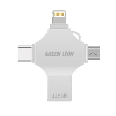 GREEN LION 4 IN 1 USB FLASH DRIVE 128GB SILVER GN4IN1USB128SL - Image 2