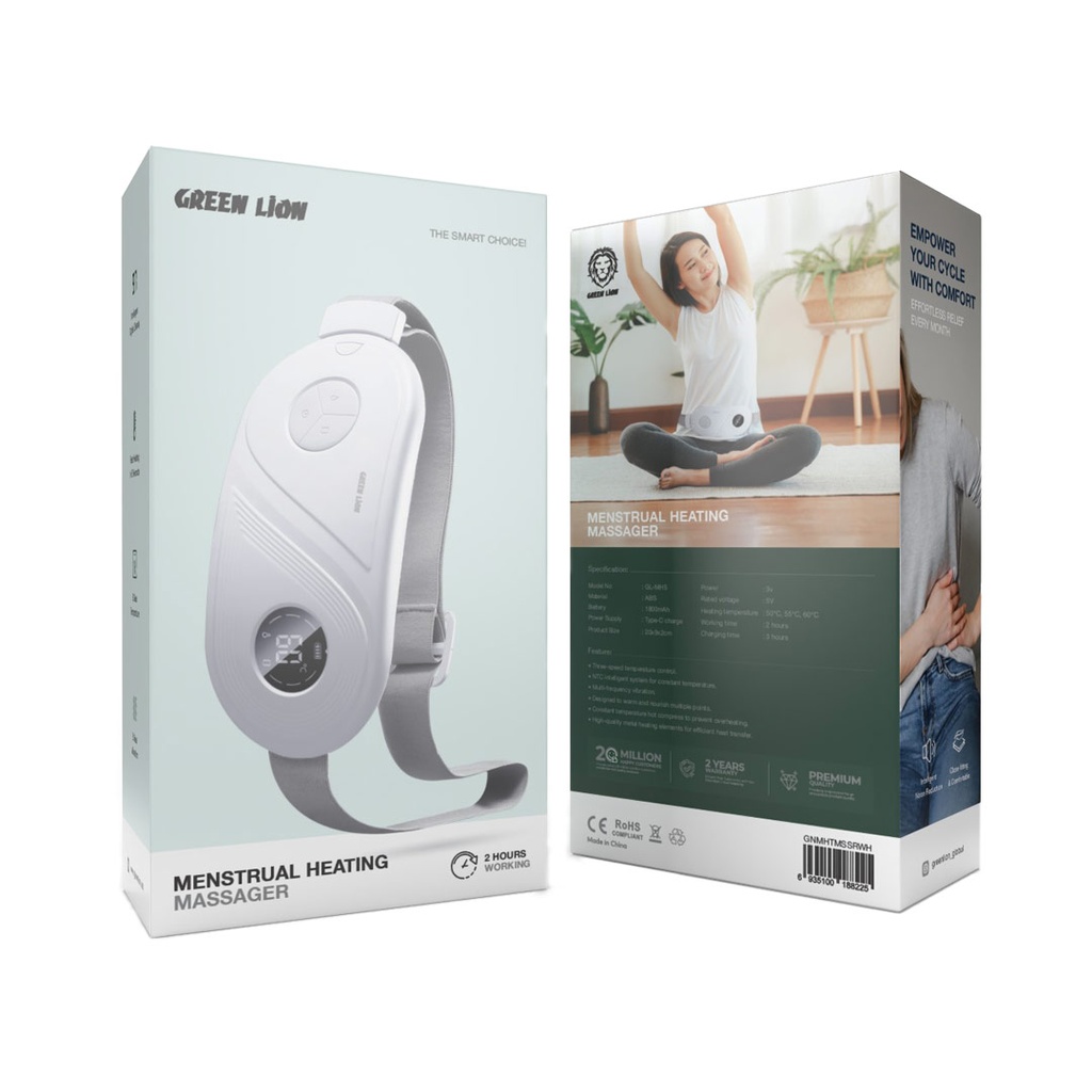 GREEN LION MENSTRUAL HEATING MASSAGER WHITE GNMHTMSSRWH - Image 2