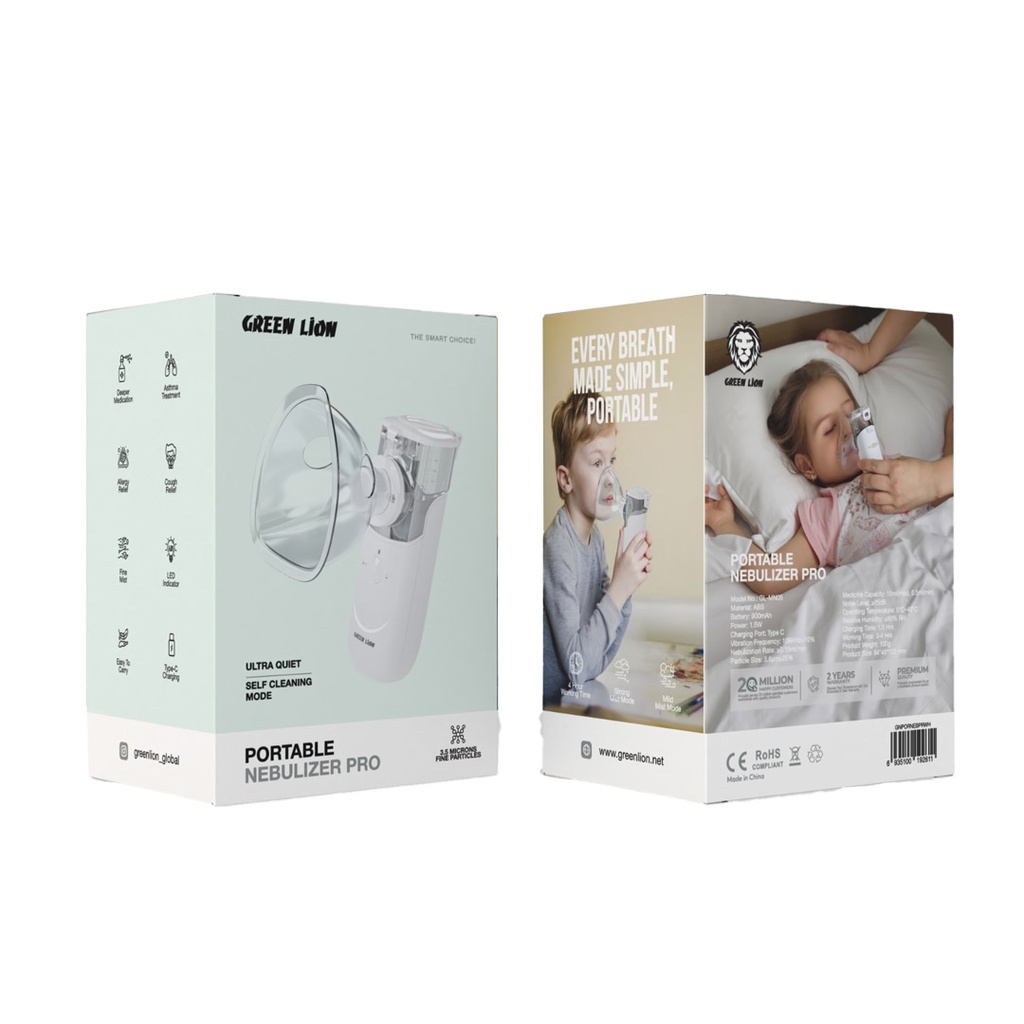 GREEN LION PORTABLE NEBULIZER PRO WHITE GNPORNEBPRWH - Image 2