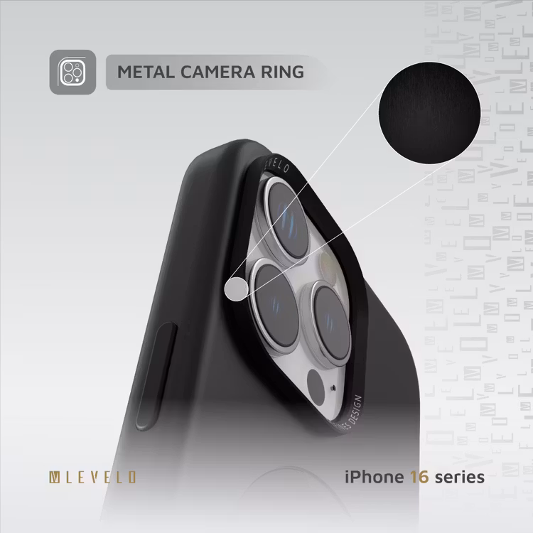 LEVELO IPHONE 16 PRO IRIS PRO MAGSAFE LIQUID SILICONE CASE BLACK LVLIPSC16PBK - Image 4