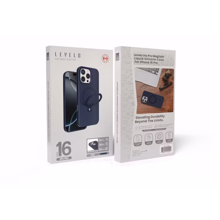 LEVELO IPHONE 16 PRO IRIS PRO MAGSAFE LIQUID SILICONE CASE BLUE LVLIPSC16PBL - Image 16