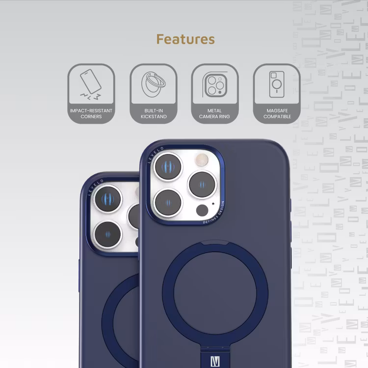 LEVELO IPHONE 16 PRO IRIS PRO MAGSAFE LIQUID SILICONE CASE BLUE LVLIPSC16PBL - Image 6