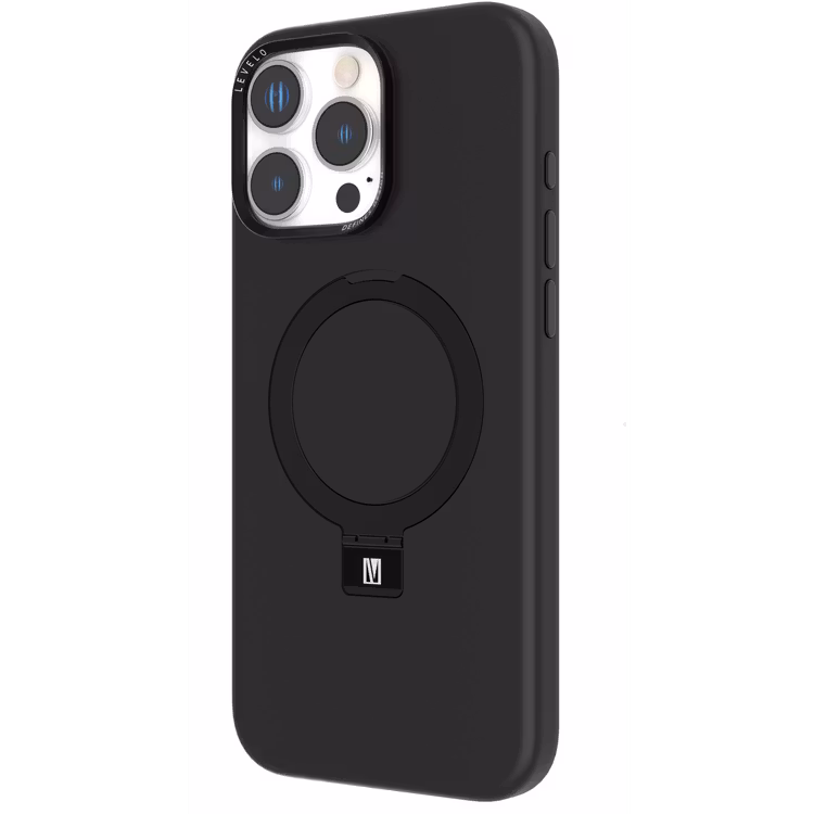 LEVELO IPHONE 16 PRO IRIS PRO MAGSAFE LIQUID SILICONE CASE BLACK LVLIPSC16PBK - Image 8