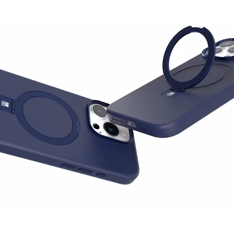 LEVELO IPHONE 16 PRO IRIS PRO MAGSAFE LIQUID SILICONE CASE BLUE LVLIPSC16PBL - Image 9