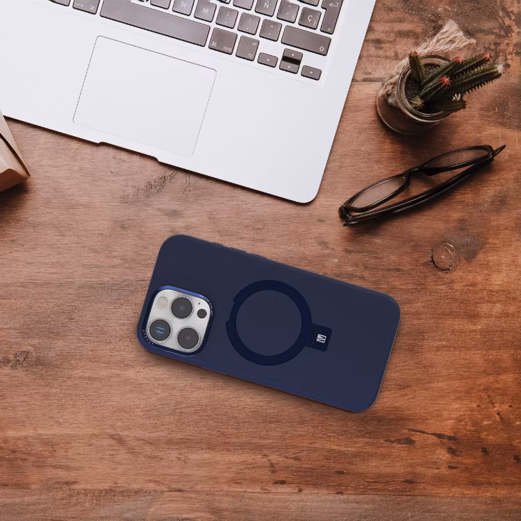 LEVELO IPHONE 16 PRO IRIS PRO MAGSAFE LIQUID SILICONE CASE BLUE LVLIPSC16PBL - Image 15