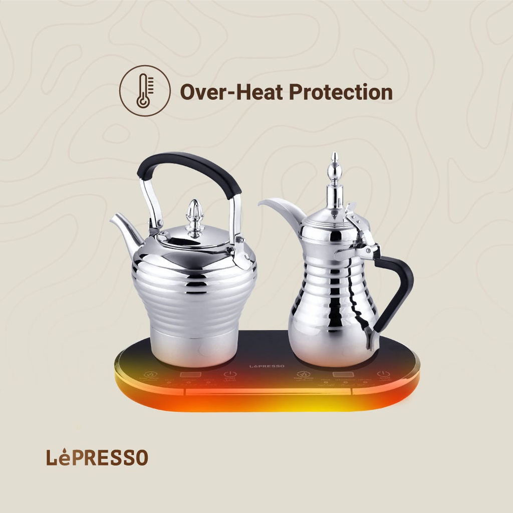 LEPRESSO ARABIC COFFEE AND TEA DALLAH 800W SILVER - Image 3