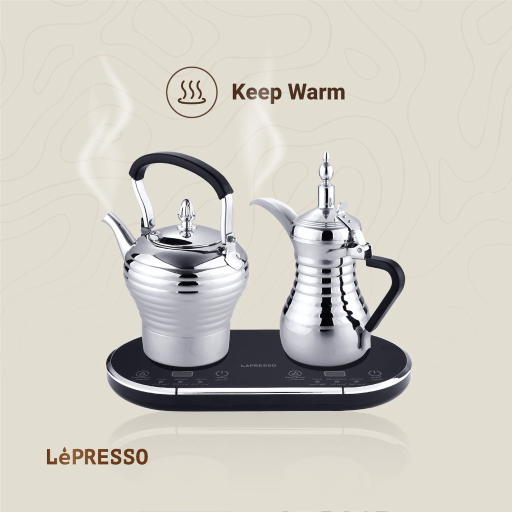 LEPRESSO ARABIC COFFEE AND TEA DALLAH 800W SILVER - Image 2