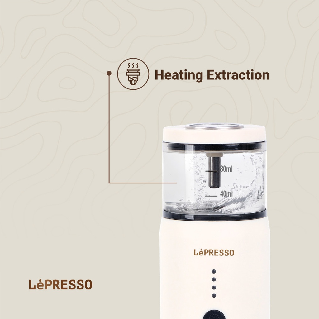 LEPRESSO PORTABLE ESPRESSO HEATING TEMPERATURE GAUGE LP001 WHITE LPCFFM001-WH - Image 5