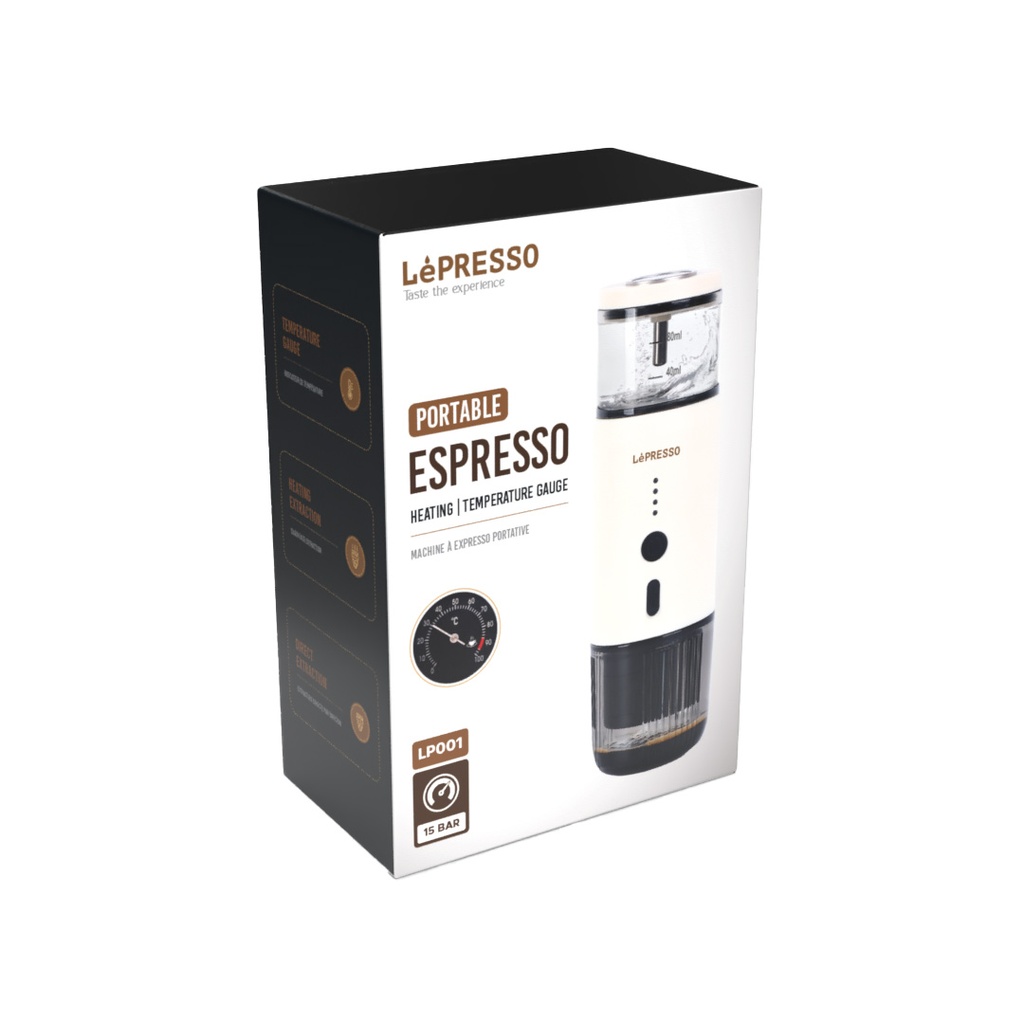 LEPRESSO PORTABLE ESPRESSO HEATING TEMPERATURE GAUGE LP001 WHITE LPCFFM001-WH - Image 3