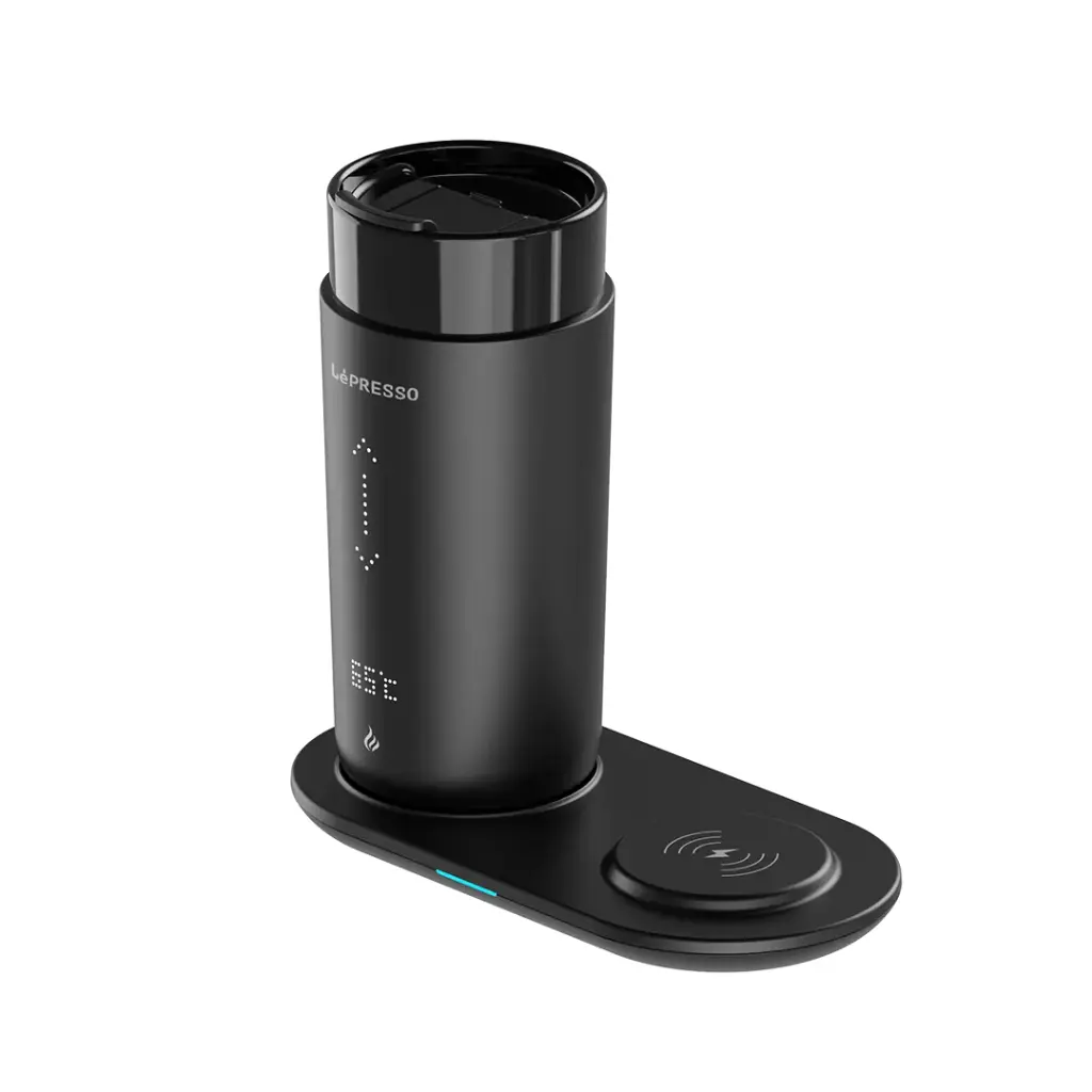 LEPRESSO SMART TRAVEL HEATING MUG WITH WIRELESS CHARGING BLACK LPCFFM0035 - Image 2