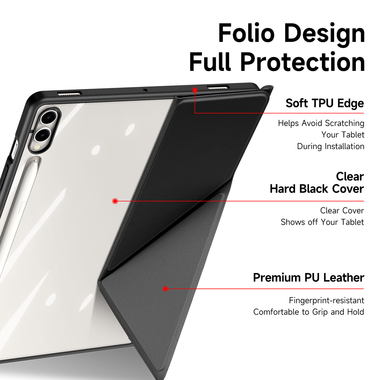 DUXDUCIS SAMSUNG TAB S9 PLUS/S9 FE PLUS MAGI SEREIS CASE BLACK MAGI0062 - Image 7