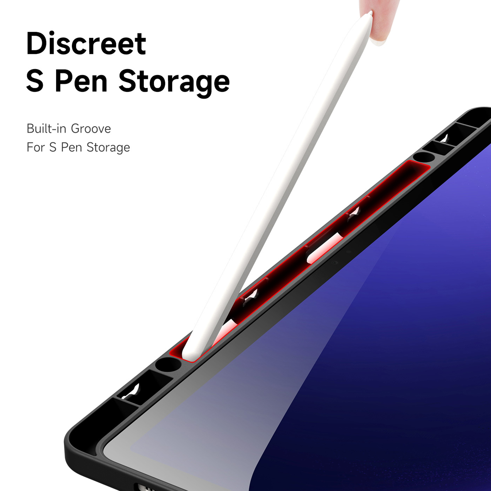 DUXDUCIS SAMSUNG TAB S9 PLUS/S9 FE PLUS MAGI SEREIS CASE BLACK MAGI0062 - Image 8