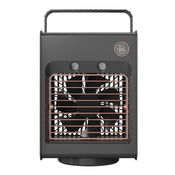 PORODO LIFESTYLE AIR & MIST PORTABLE COOLING FAN WITH NIGHT LIGHT AND OSCILLATION GRAY PD-LSMFAN -GY - Image 2