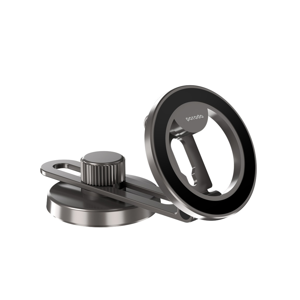 PORODO ZINC ALLOY MAGSAFE CAR MOUNT BLACK PD-MGMDFR-BK - Image 3