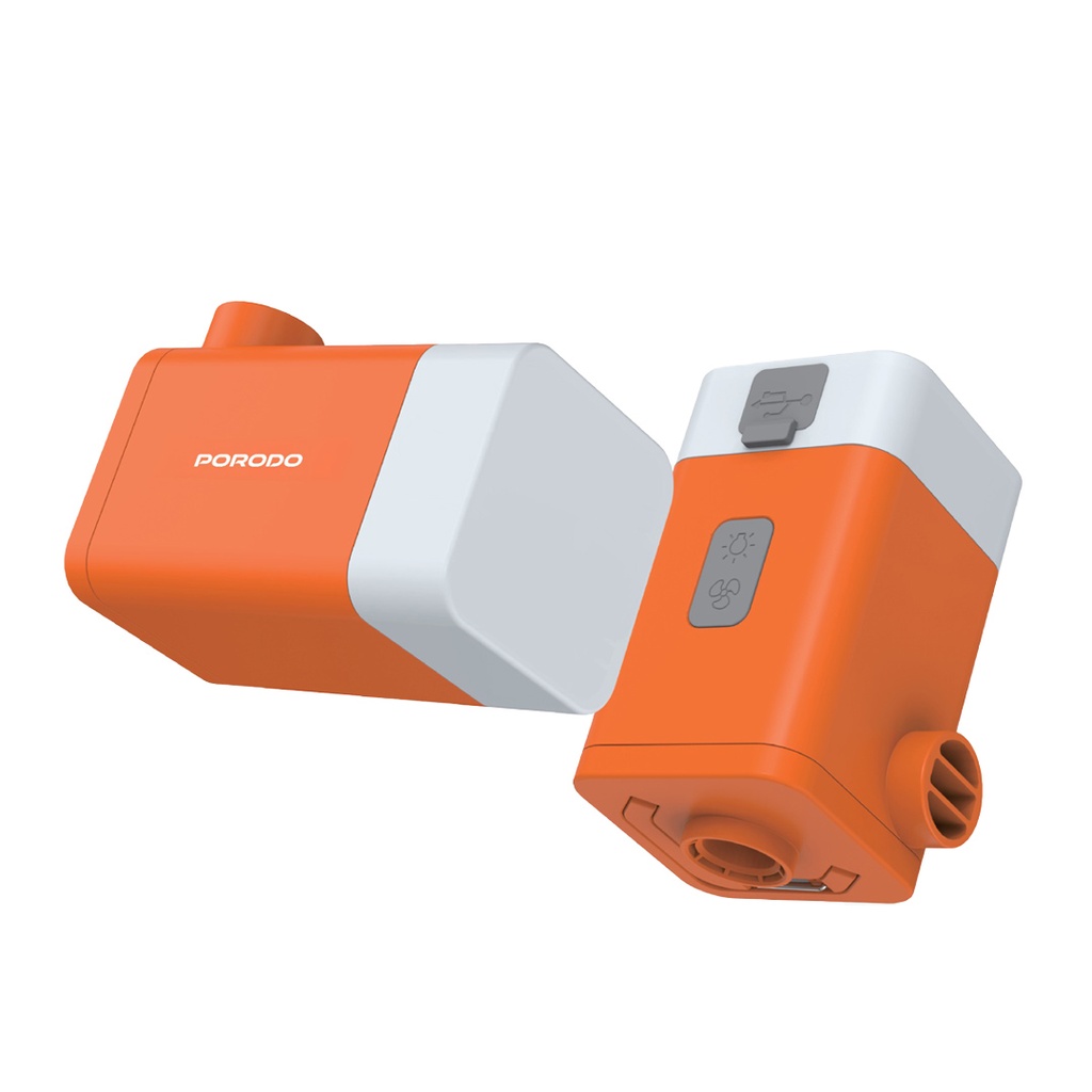 PORODO LIFESTYLE 4 FUNCTION PORTABLE PUMP ORANGE PD-LFST041-OG - Image 2