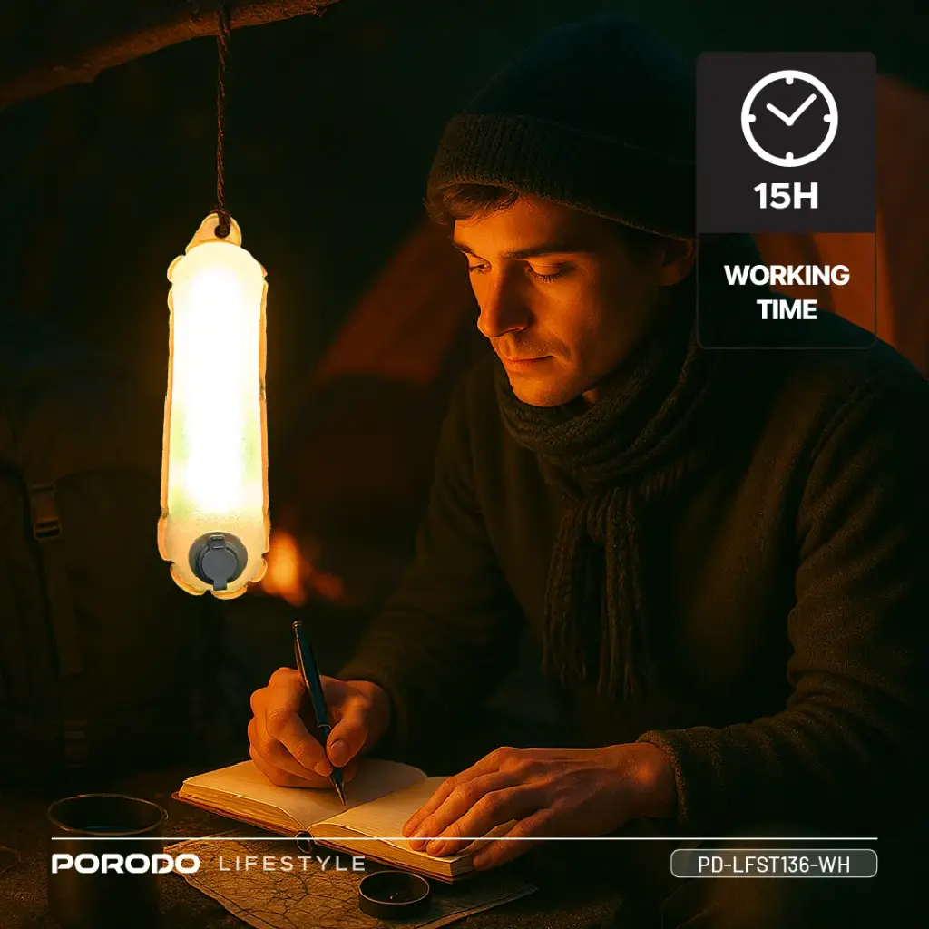 PORODO LIFESTYLE INFLATABLE OUTDOOR MAGNETIC TUBE LIGHT WHITE PD-LFST136-WH - Image 7