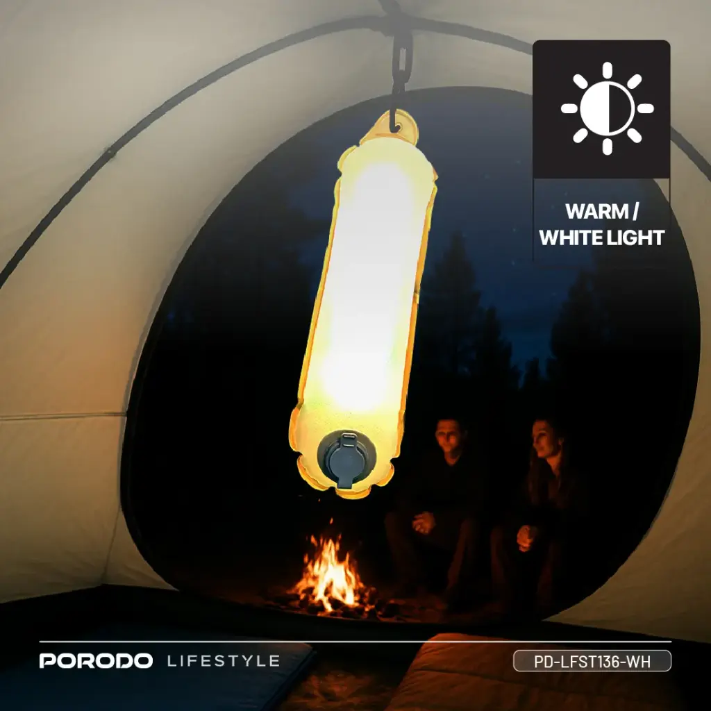 PORODO LIFESTYLE INFLATABLE OUTDOOR MAGNETIC TUBE LIGHT WHITE PD-LFST136-WH - Image 6