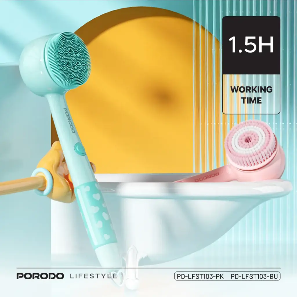 PORODO LIFESTYLE KIDS ELECTRIC BATH BRUSH PINK PD-LFST103-PK - Image 5