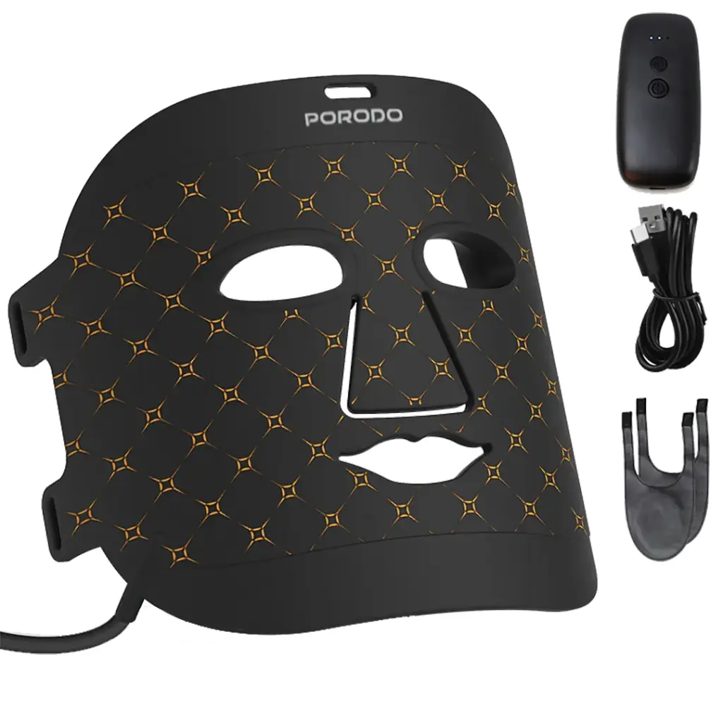 PORODO LIFESTYLE RED LIGHT THERAPY FACE MASK BLACK PD-LFST099-BK - Image 3