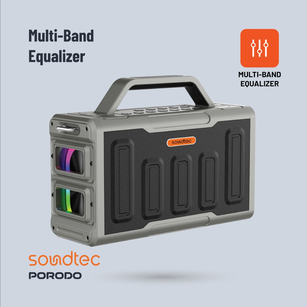 PORODO SOUNDTEC SURGE 2.2 CHANNEL PARTY BLACK SPEAKER PD-STPS100-BK - Image 5