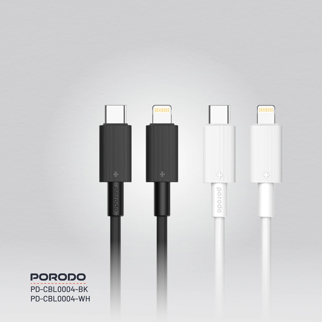 PORODO USB C TO LIGHTNING DURABLE CHARGING CABLE 1.2M BLACK PD-CBL0004-BK - Image 10