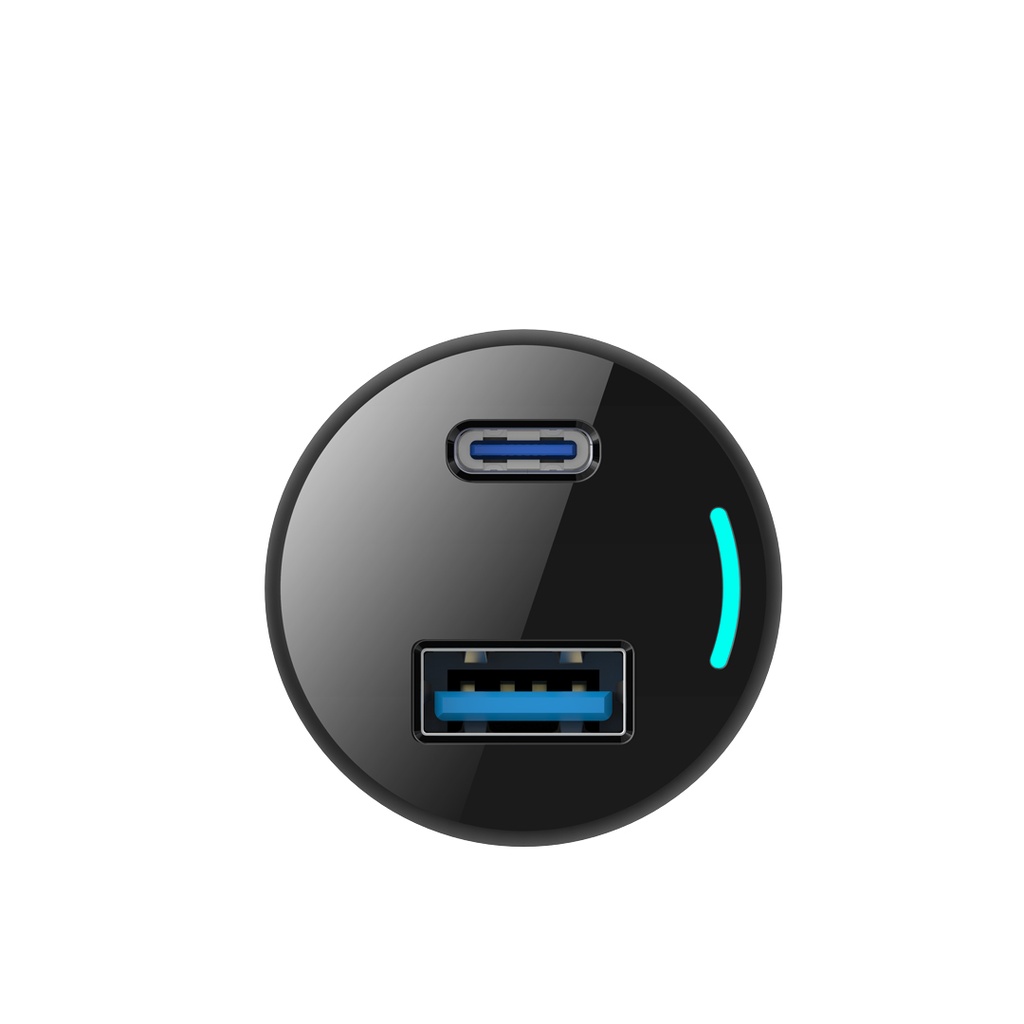 POWEROLOGY DUALPORT 83W CAR CHARGER PD65W BLACK PCCSR013 - Image 2
