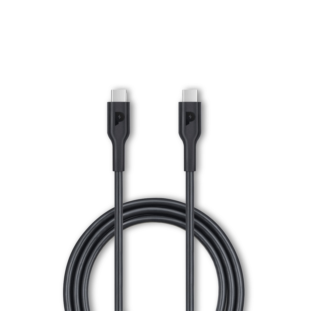 POWEROLOGY TYPE C TO TYPE C CABLE 1.2M PD100W BLACK PWCTC1M-BK - Image 3