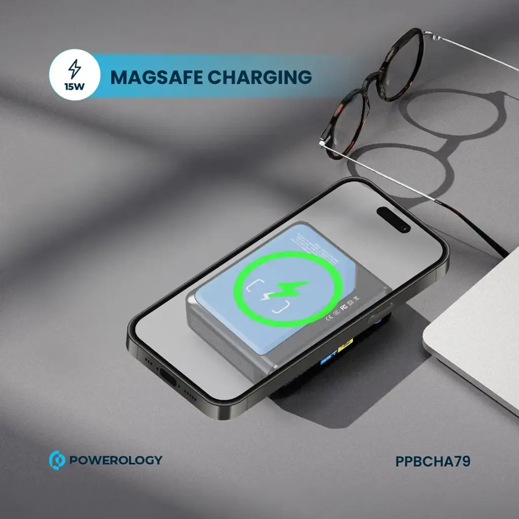 POWEROLOGY ULTRA MINI 20000MAH 15W POWERBANK BLACK PPBCHA79 - Image 4