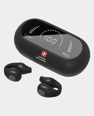 SWISS MILITARY DELTA 4 AIR CONDUCTION WIRELESS EARBUDS BLACK SM-TWS-DELTA4-BLK - Image 2