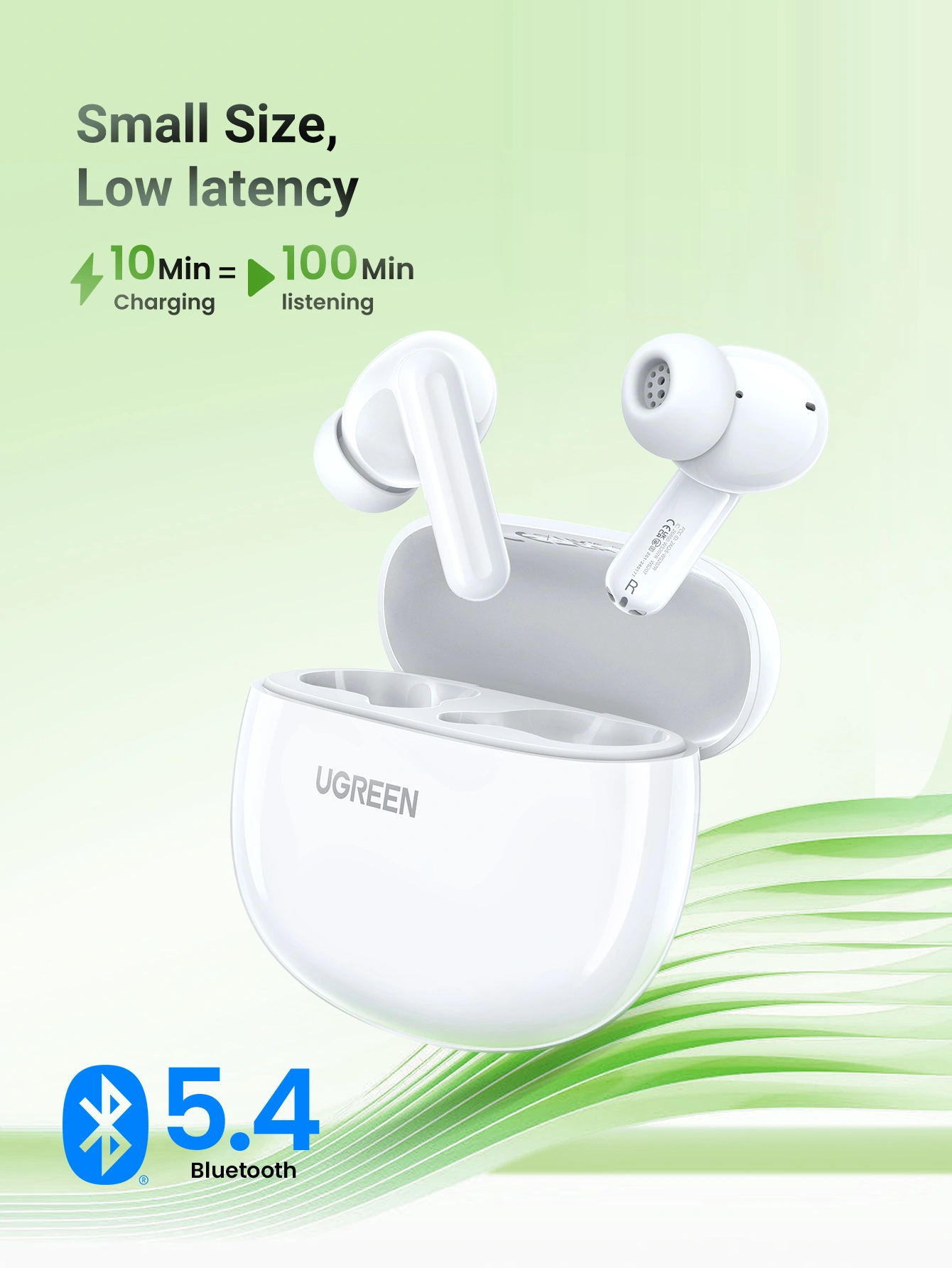 UGREEN HITUNE P3 TRUE WIRELESS EARBUDS WHITE 45110 - Image 2