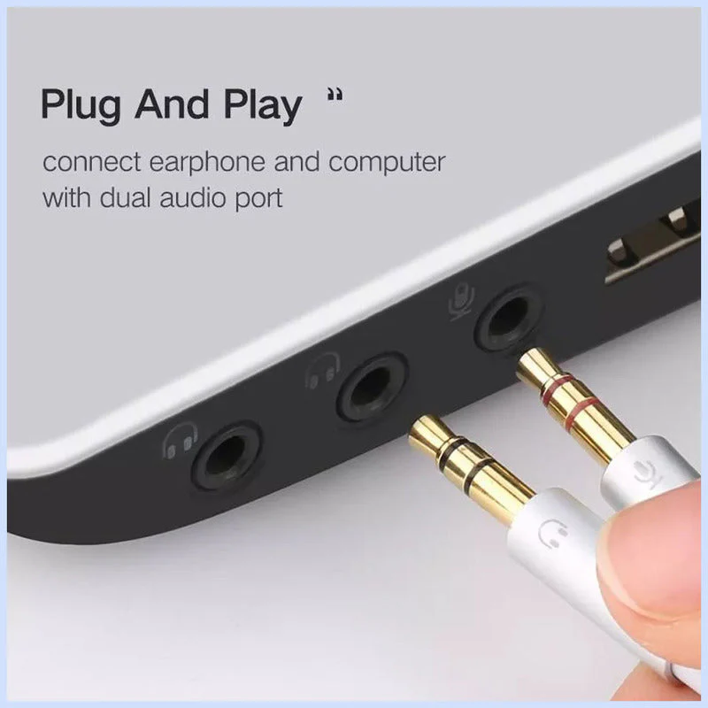 UGREEN 3.5MM FEMALE TO 2 MALE AUDIO CABLE ABS CASE WHITE 20897 - Image 4