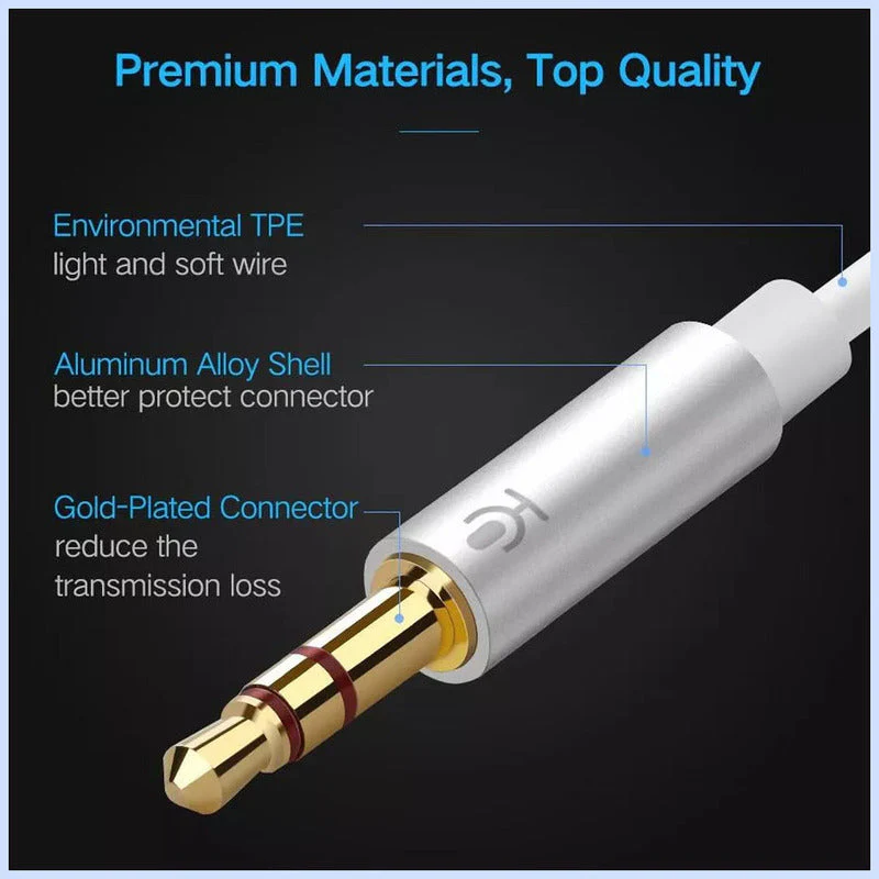 UGREEN 3.5MM FEMALE TO 2 MALE AUDIO CABLE ABS CASE WHITE 20897 - Image 6