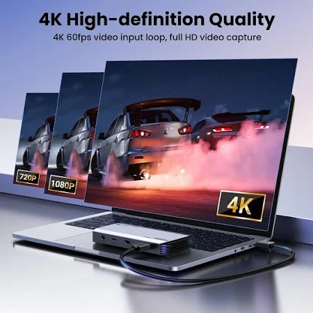 UGREEN AUDIO VIDEO CAPTURE CARD MIC HEADPHONE 4K/60HZ HDMI 10937 - Image 3