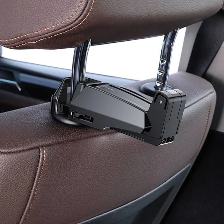 BASEUS BACKSEAT PHONE HOLDER HOOK BLACK SUHZ-A01 - Image 7
