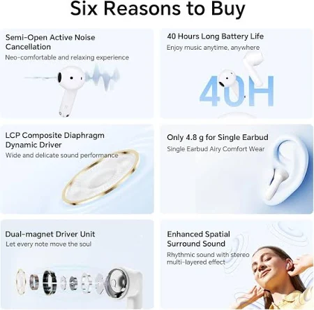 HONOR CHOICE EARBUDS X7E WHITE - Image 4