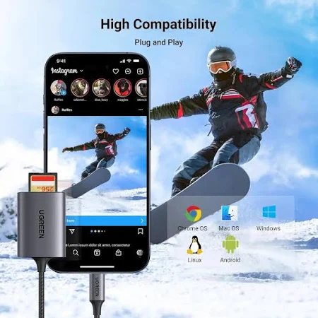 UGREEN USB-C MULTIFUNCTION SD/TF MEMORY CARD READER 80888 - Image 11