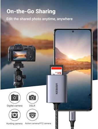 UGREEN USB-C MULTIFUNCTION SD/TF MEMORY CARD READER 80888 - Image 3