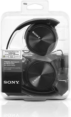 SONY WIRED ON EAR HEADPHONE WITH MIC BLACK MDR-ZX310AP - Image 4
